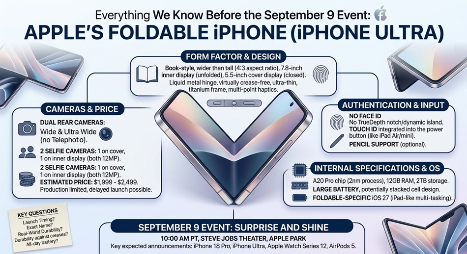 Apple's Foldable iPhone Everything We Know Before the September 9 Event