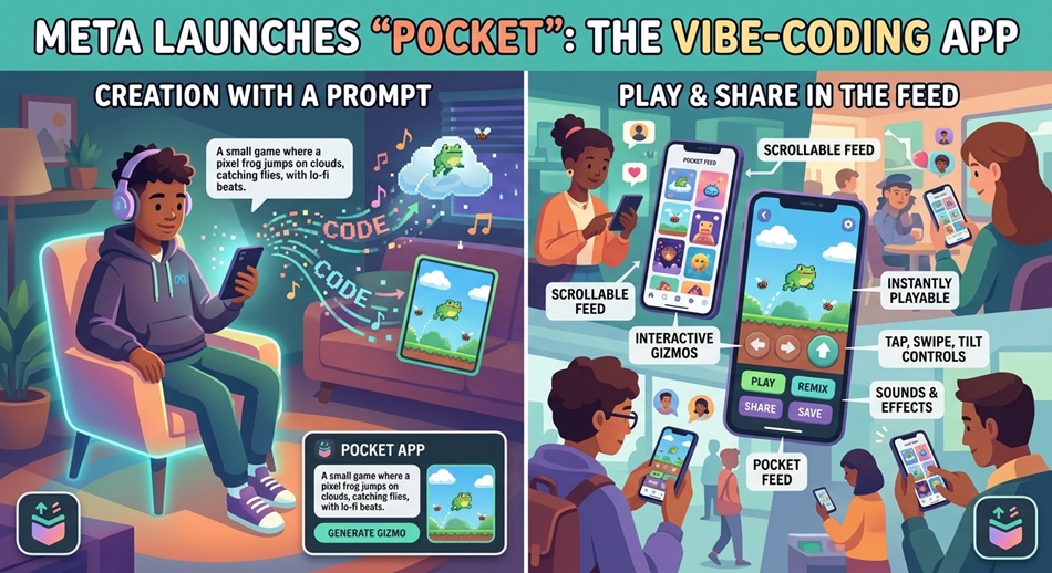 Meta launches Pocket, a vibe-coding app