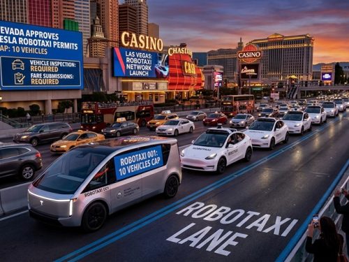 Nevada Approves Tesla, Uber, Waymo for 8,000 Robotaxis