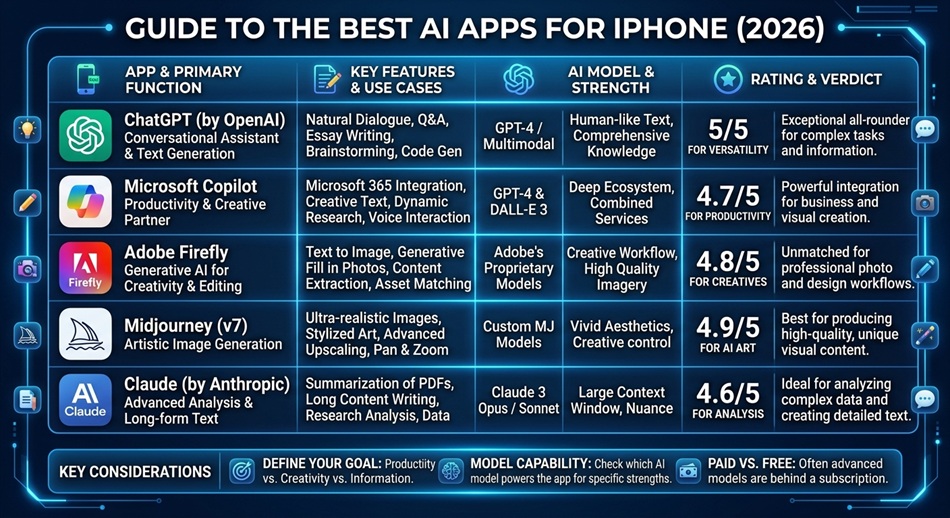 Best AI App for iPhone in 2026 (10 Tested)