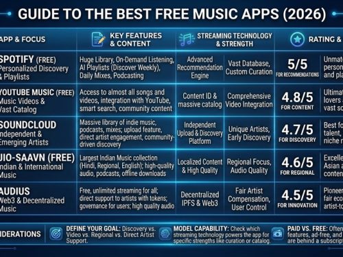 Best Free Music App in 2026 (11 Compared)