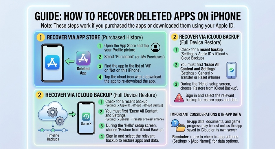 How to Recover Deleted Apps on iPhone