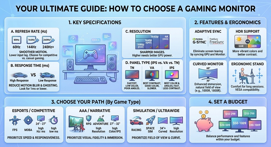 How to Choose a Gaming Monitor (What Actually Matters)