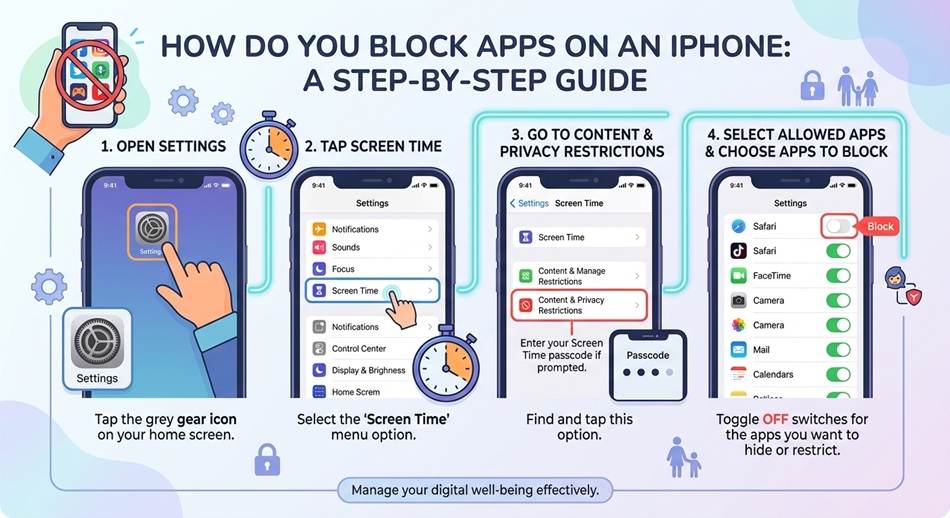 How to Block Apps on an iPhone (4 Ways)