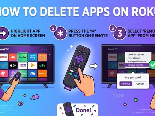 how to delete apps on roku