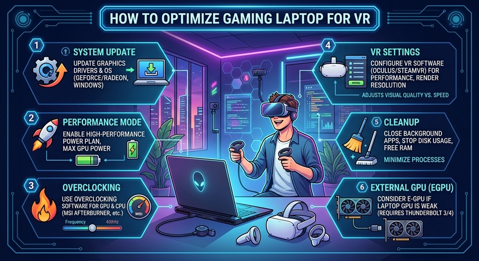 how to optimize gaming laptop for vr
