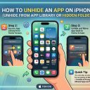 how to unhide an app on iphone
